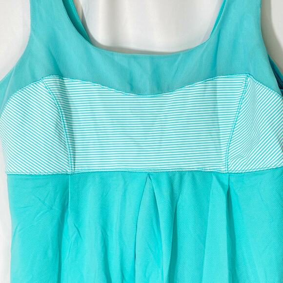 Lululemon Elevate Tank Angel Blue Tonka Stripe White Size 10 - Picture 4 of 7